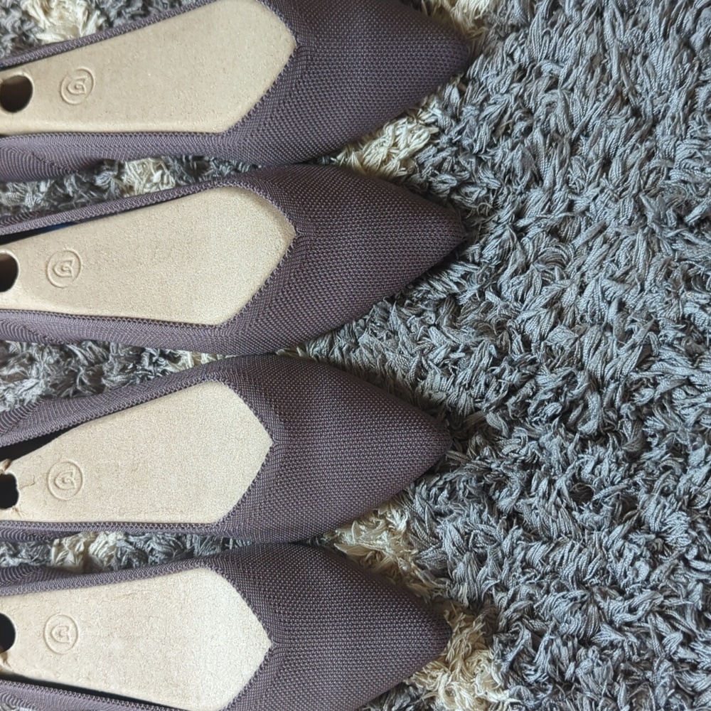 Rothy's Ponts in Mink Purple with Blue Heel Trim Size Women's 10 - Picture 5 of 9